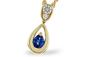 M284-12045: NECKLACE .21 SAPPHIRE .27 TGW (4x3 SAPP)