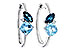 M284-12909: EARRINGS 1.82 TW BLUE TOPAZ 1.86 TGW