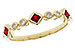 M284-12981: LDS WED RG .22 RUBY .27 TGW