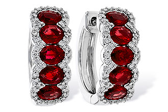 M284-15718: EARRINGS 2.20 TW RUBY 2.45 TGW