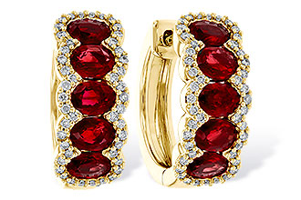 M284-15718: EARRINGS 2.20 TW RUBY 2.45 TGW