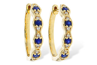 M284-17472: EARRINGS .30 TW SAPPHIRE .40 TGW