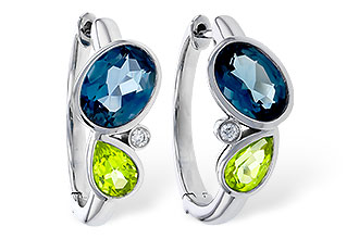 M284-17509: EARRINGS 2.97 SEMI-PREC (PER,LBT) 3.00 TGW