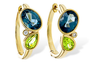 M284-17509: EARRINGS 2.97 SEMI-PREC (PER,LBT) 3.00 TGW