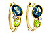 M284-17509: EARRINGS 2.97 SEMI-PREC (PER,LBT) 3.00 TGW